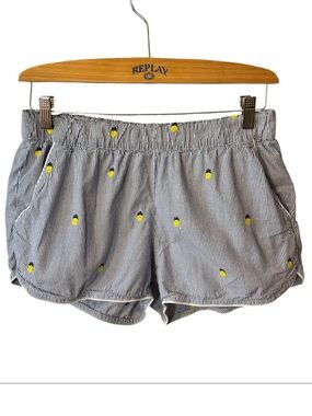 Love by GAP Blue Poplin Striped Pinstripe Pineapple Boxer Shorts Size Small